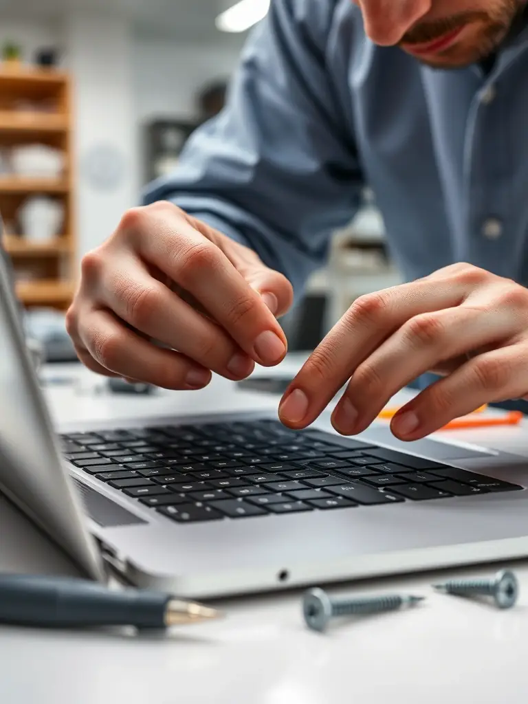 Secure data wiping process on a MacBook, emphasizing the protection of customer data.